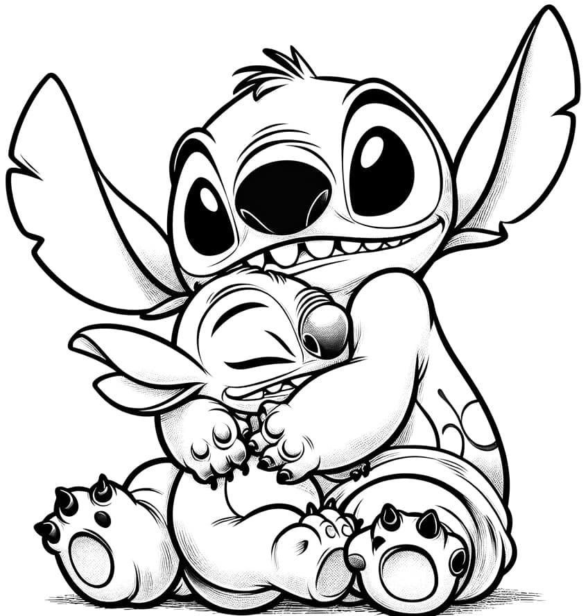 154+ Stitch Coloring Printable 77