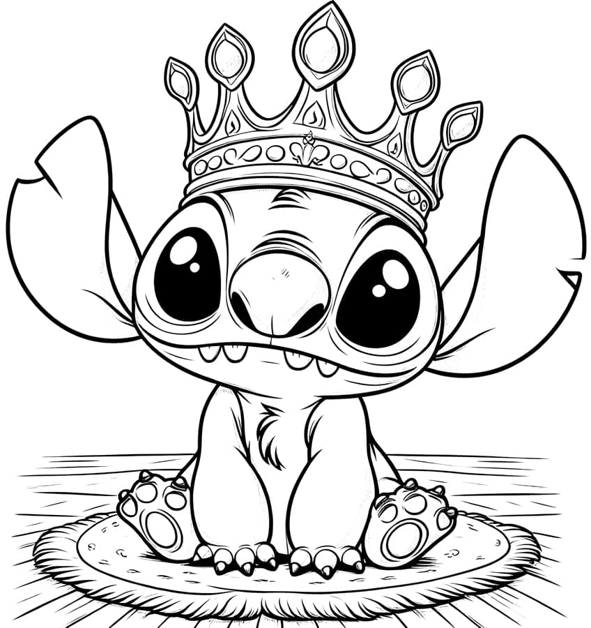 154+ Stitch Coloring Printable 79