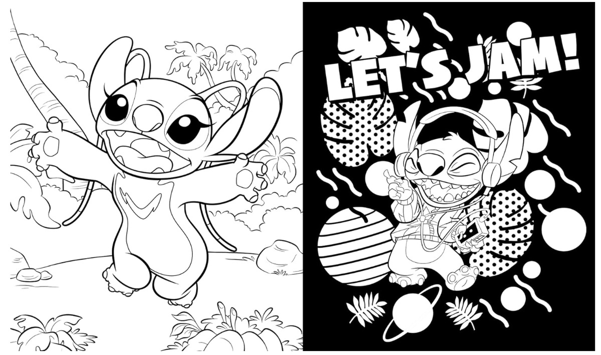 154+ Stitch Coloring Printable 87