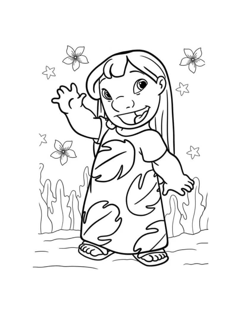 154+ Stitch Coloring Printable 88