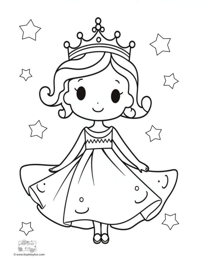 155 Princess Coloring Worksheets FREE Printable 107