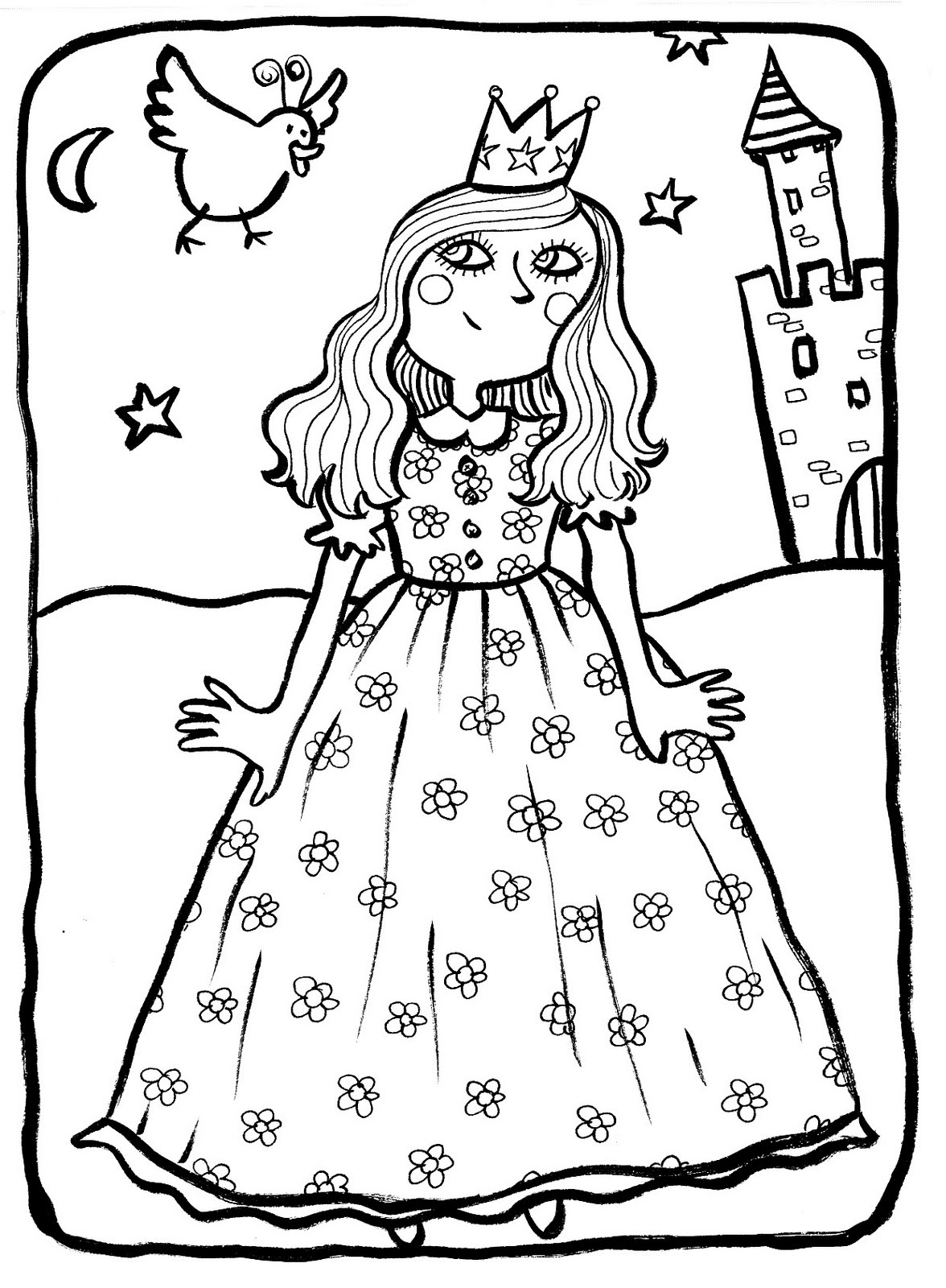 155 Princess Coloring Worksheets FREE Printable 135