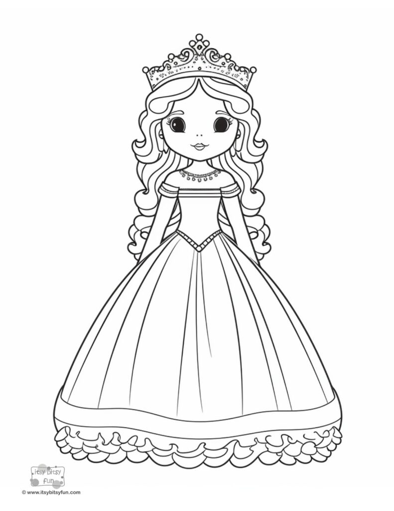 155 Princess Coloring Worksheets FREE Printable 16