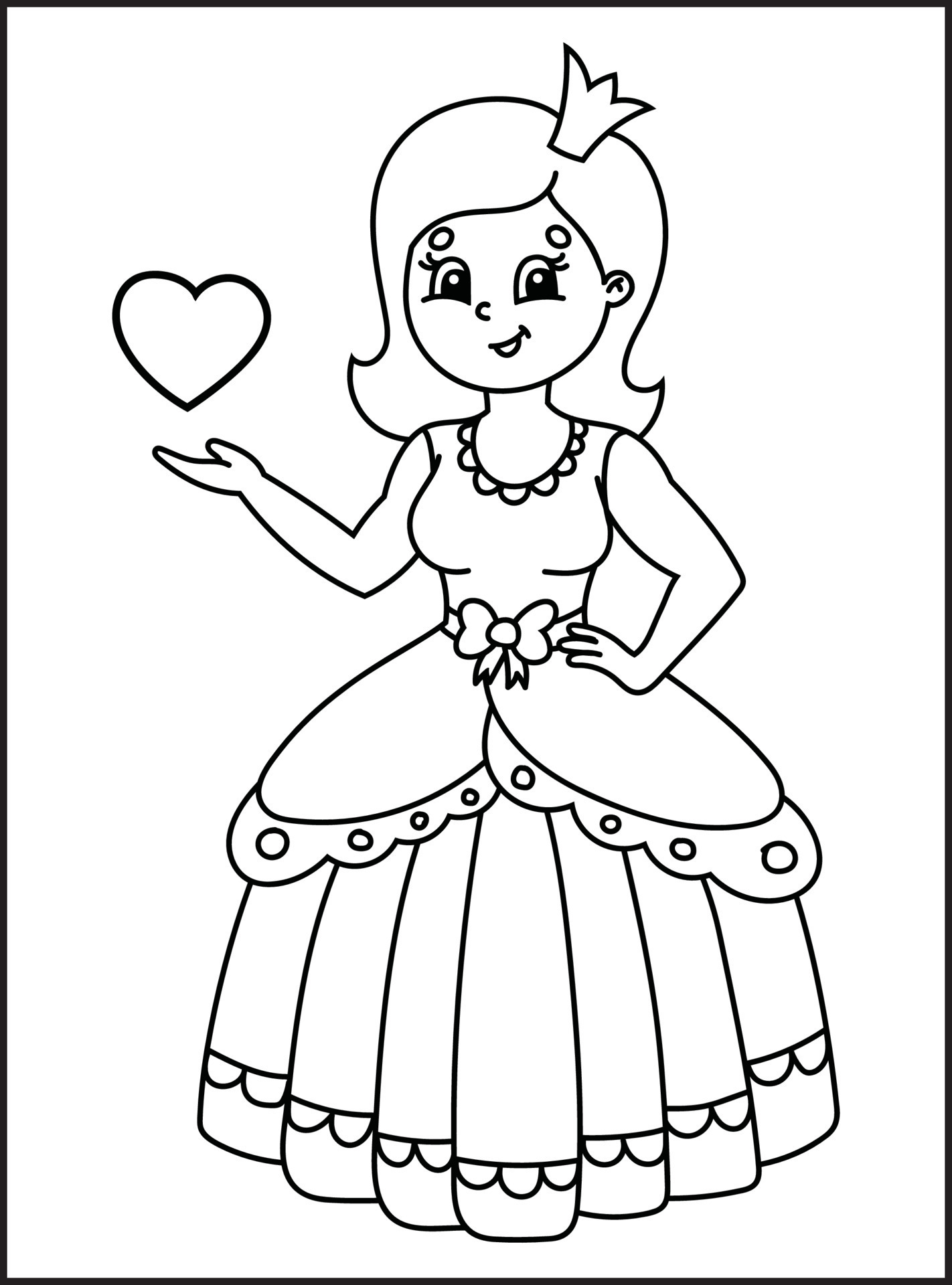 155 Princess Coloring Worksheets FREE Printable 19