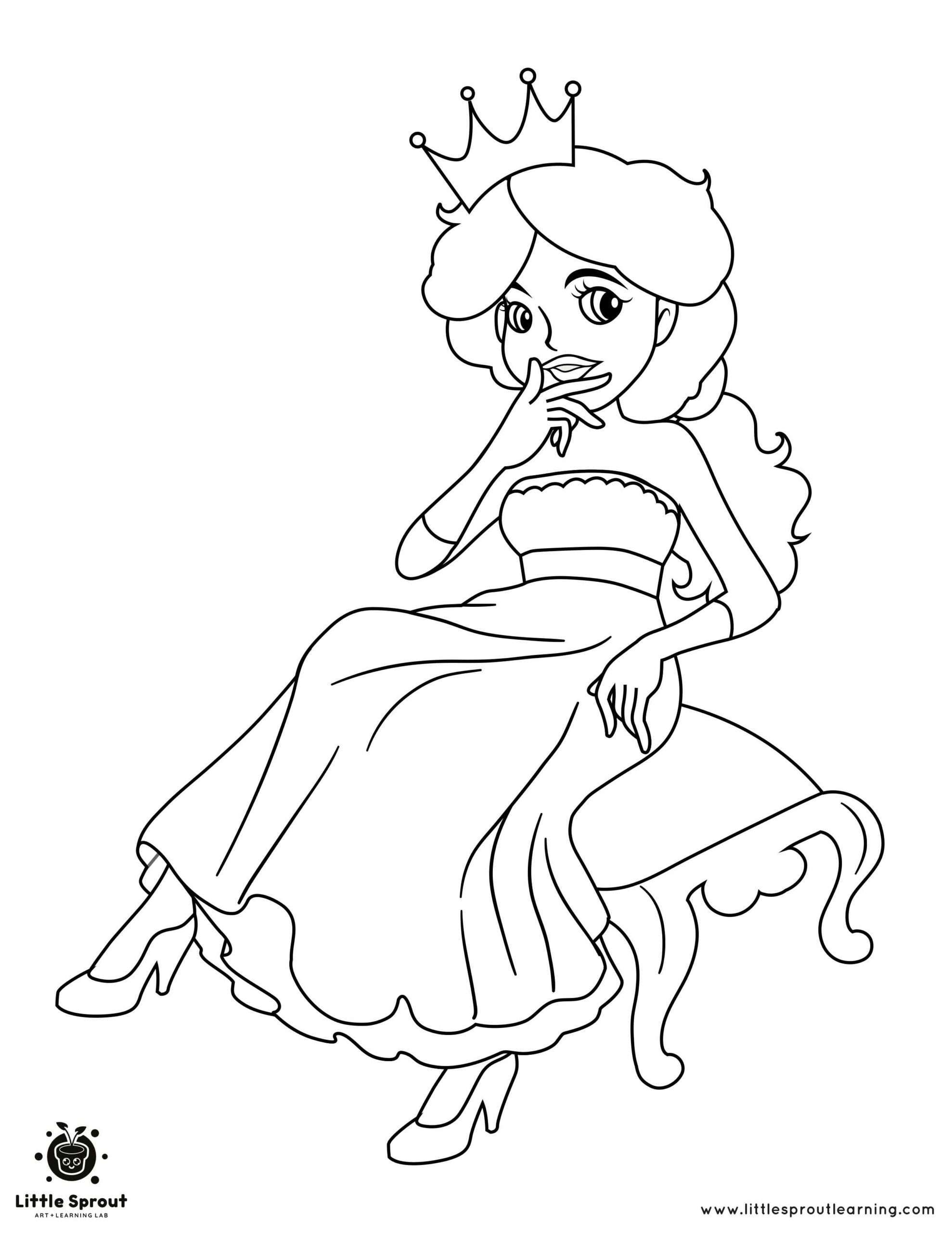 155 Princess Coloring Worksheets FREE Printable 20