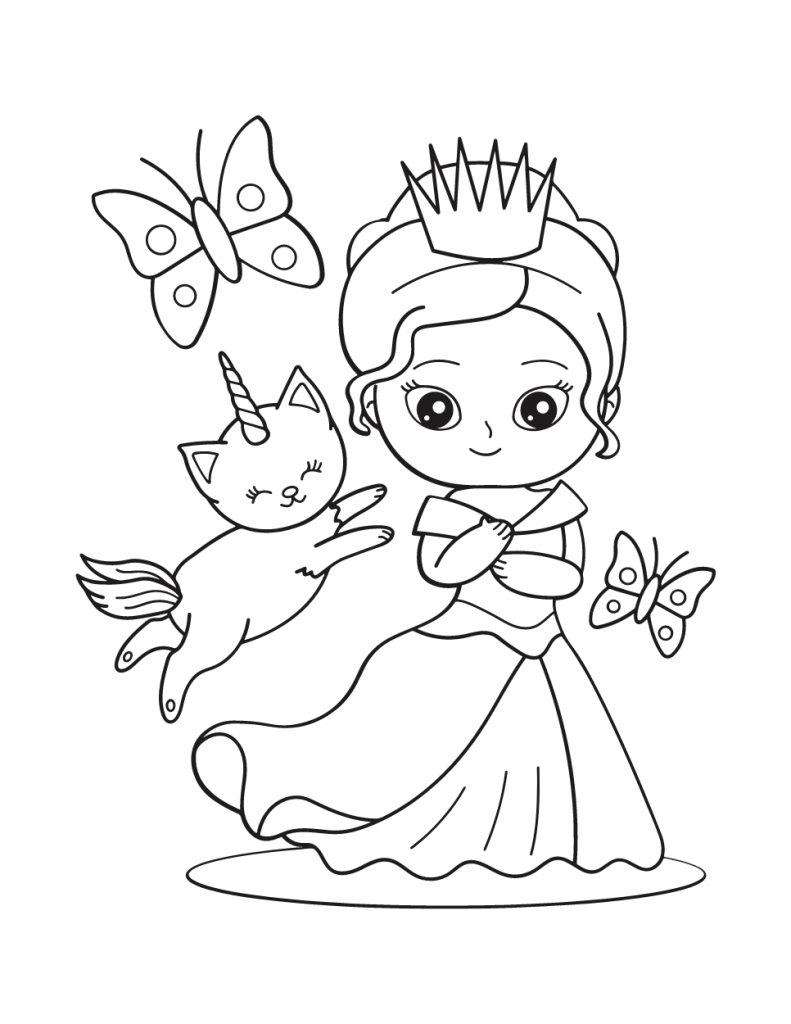 155 Princess Coloring Worksheets FREE Printable 3