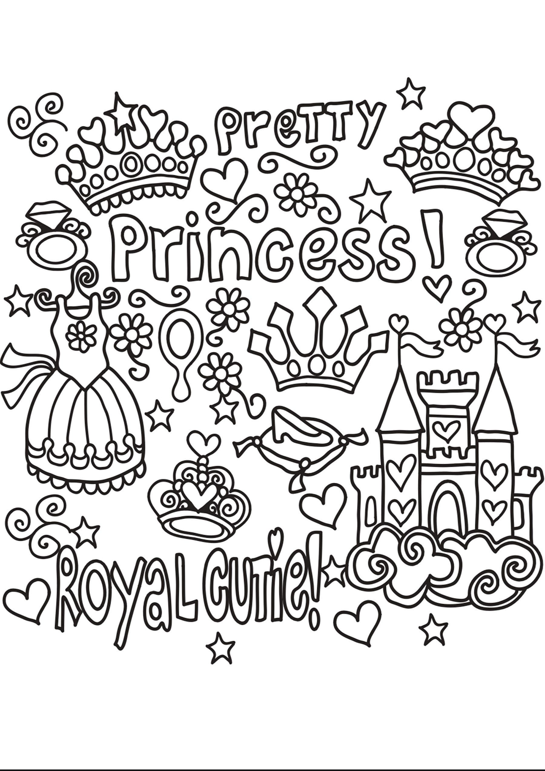 155 Princess Coloring Worksheets FREE Printable 41