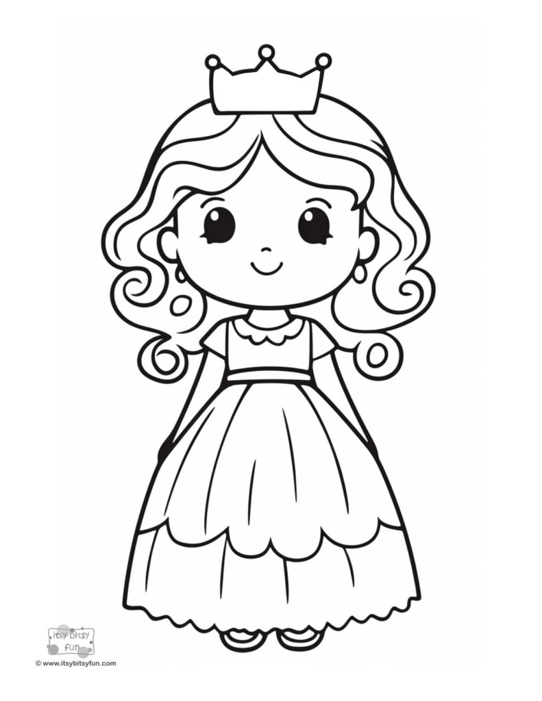 155 Princess Coloring Worksheets FREE Printable 7