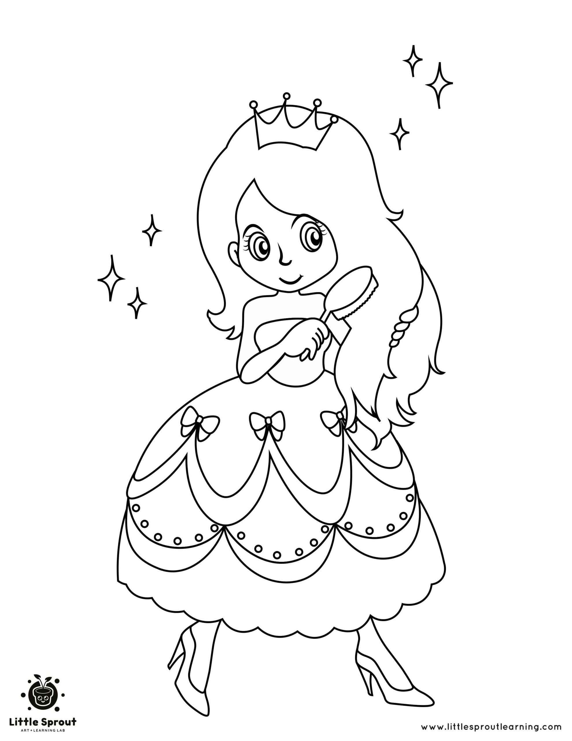 155 Princess Coloring Worksheets FREE Printable 77