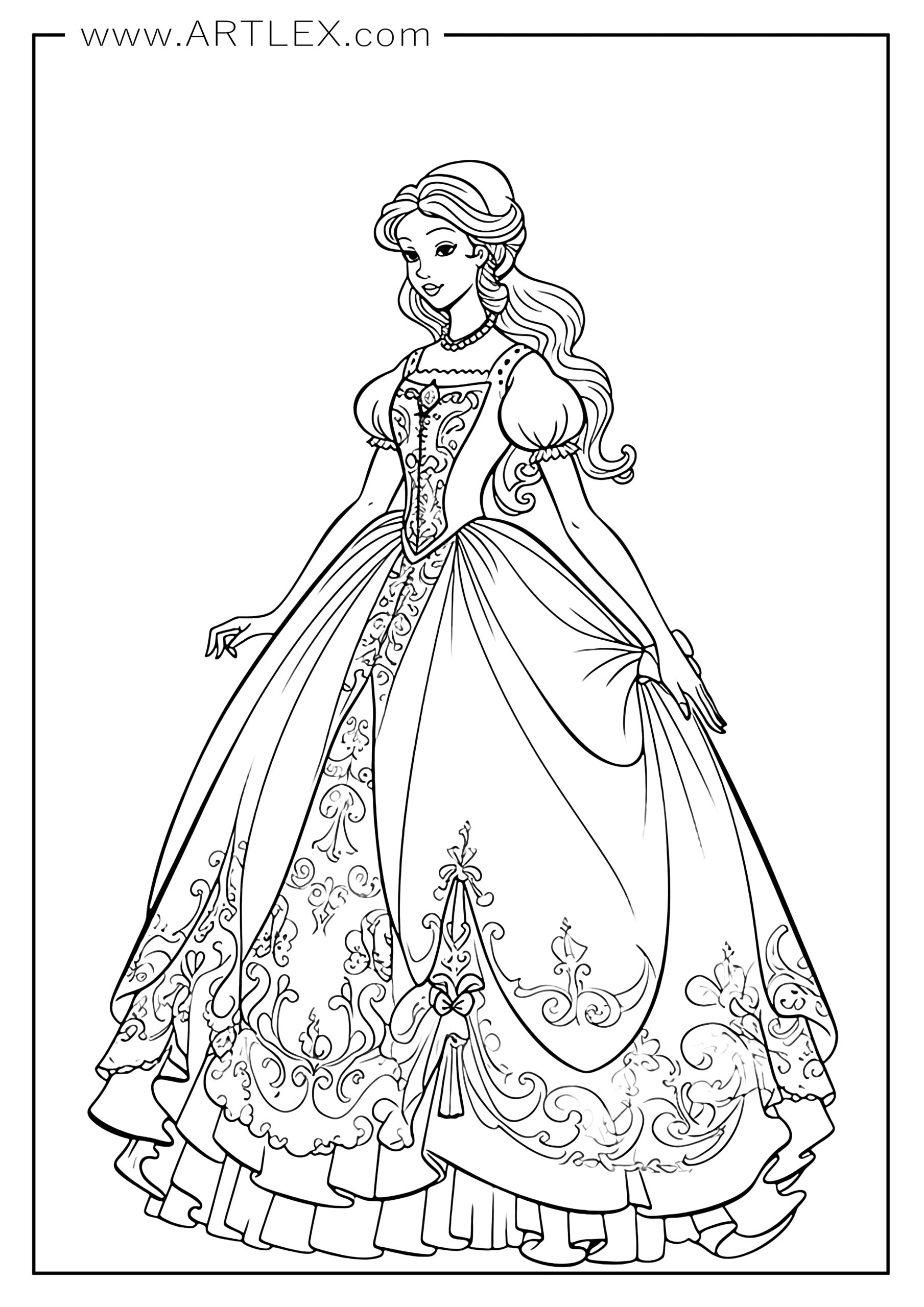 155 Princess Coloring Worksheets FREE Printable 81