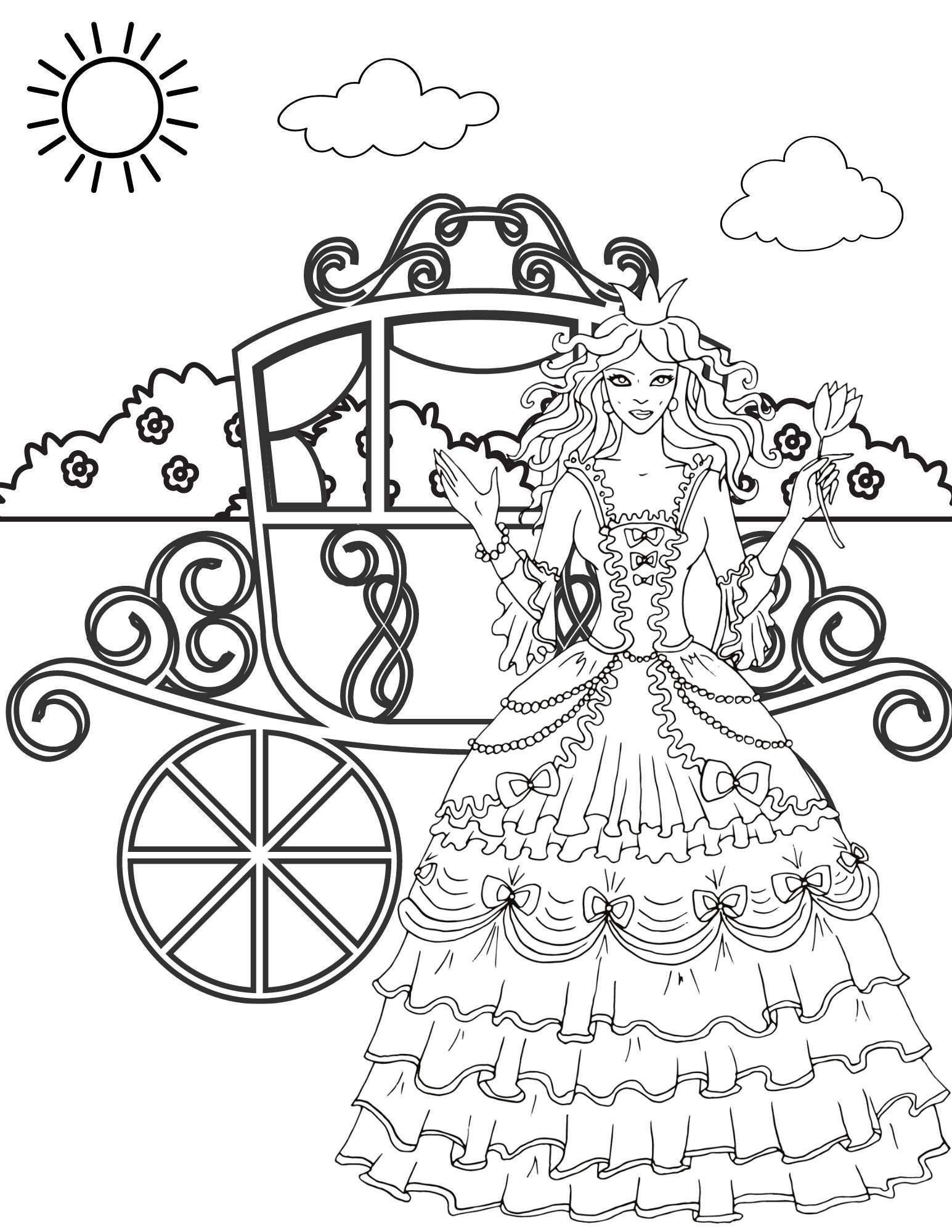 155 Princess Coloring Worksheets FREE Printable 90