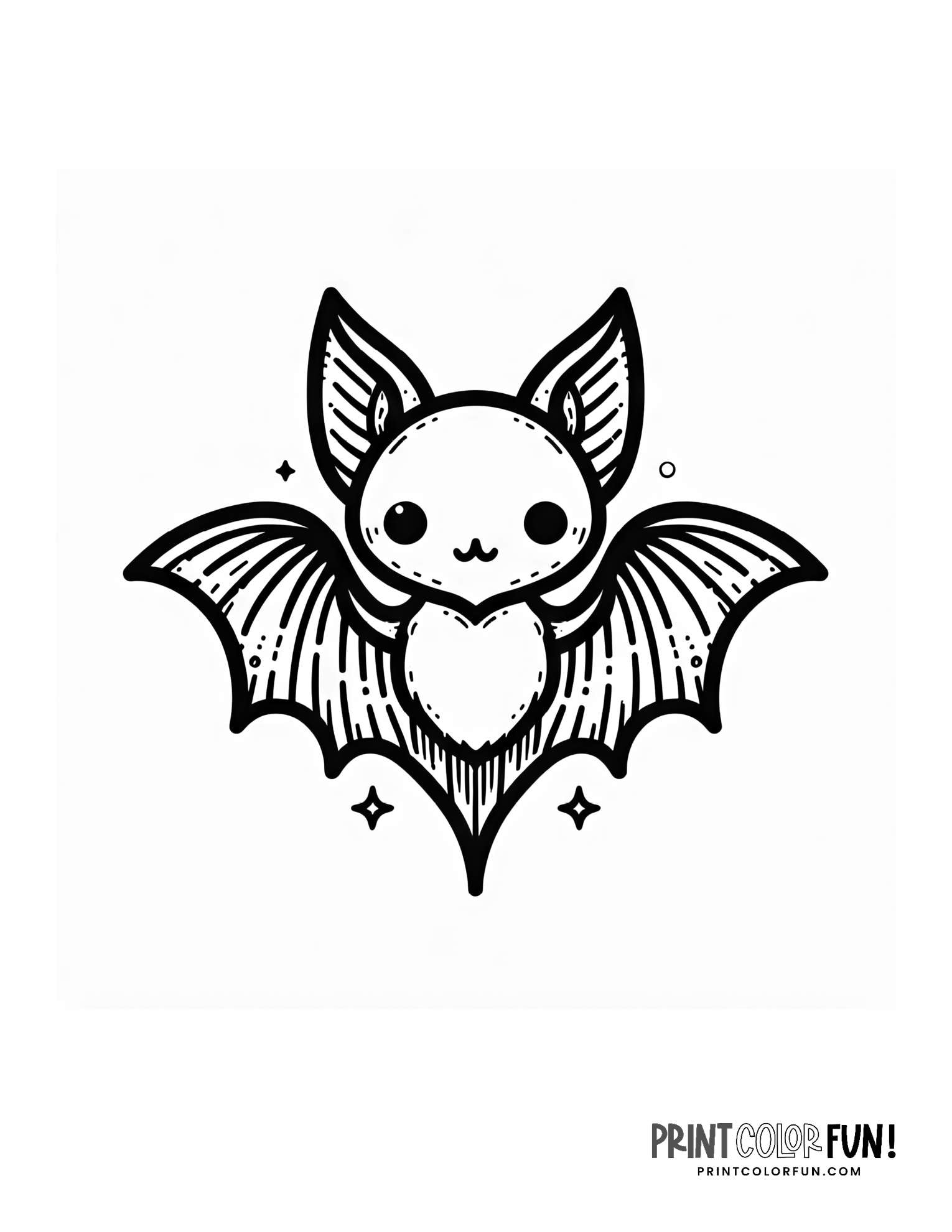 180+ Bat Coloring Page Ideas 10