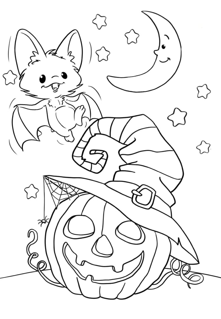 180+ Bat Coloring Page Ideas 163