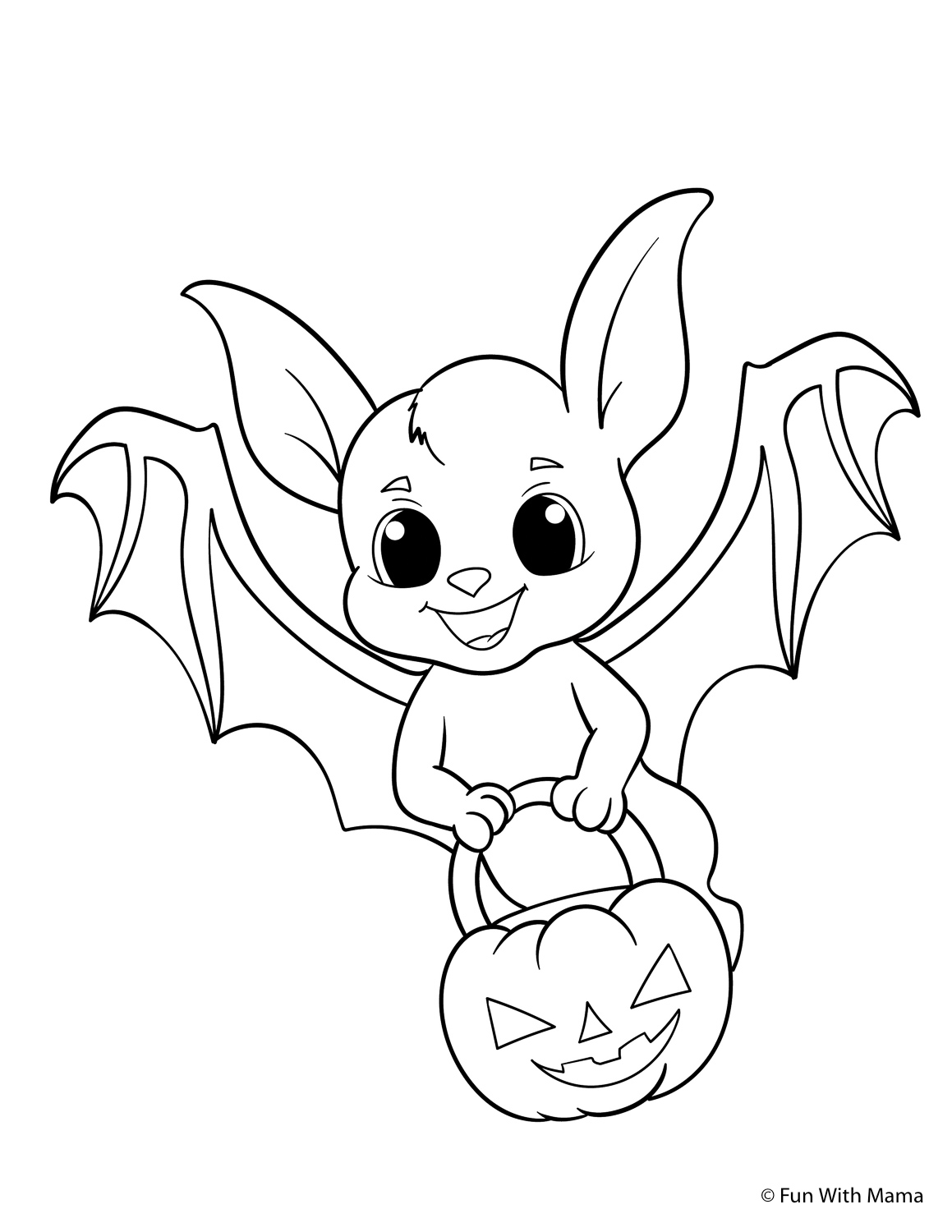 180+ Bat Coloring Page Ideas 19