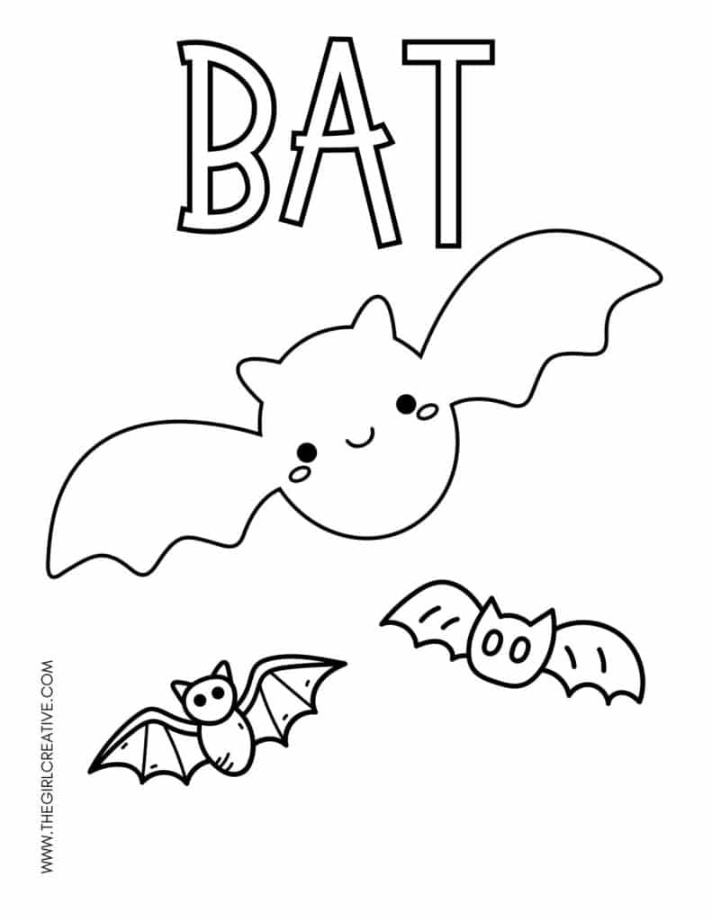 180+ Bat Coloring Page Ideas 32