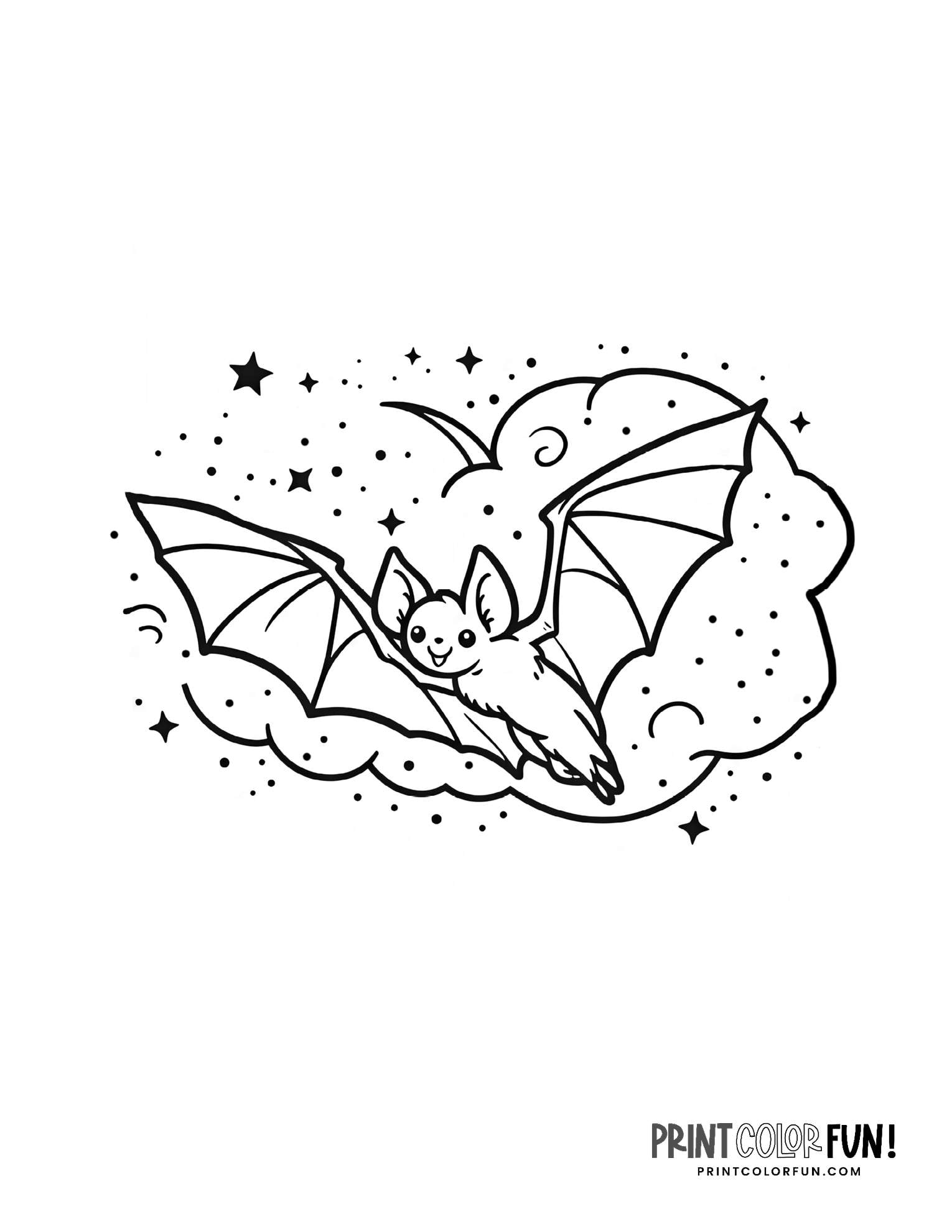 180+ Bat Coloring Page Ideas 4