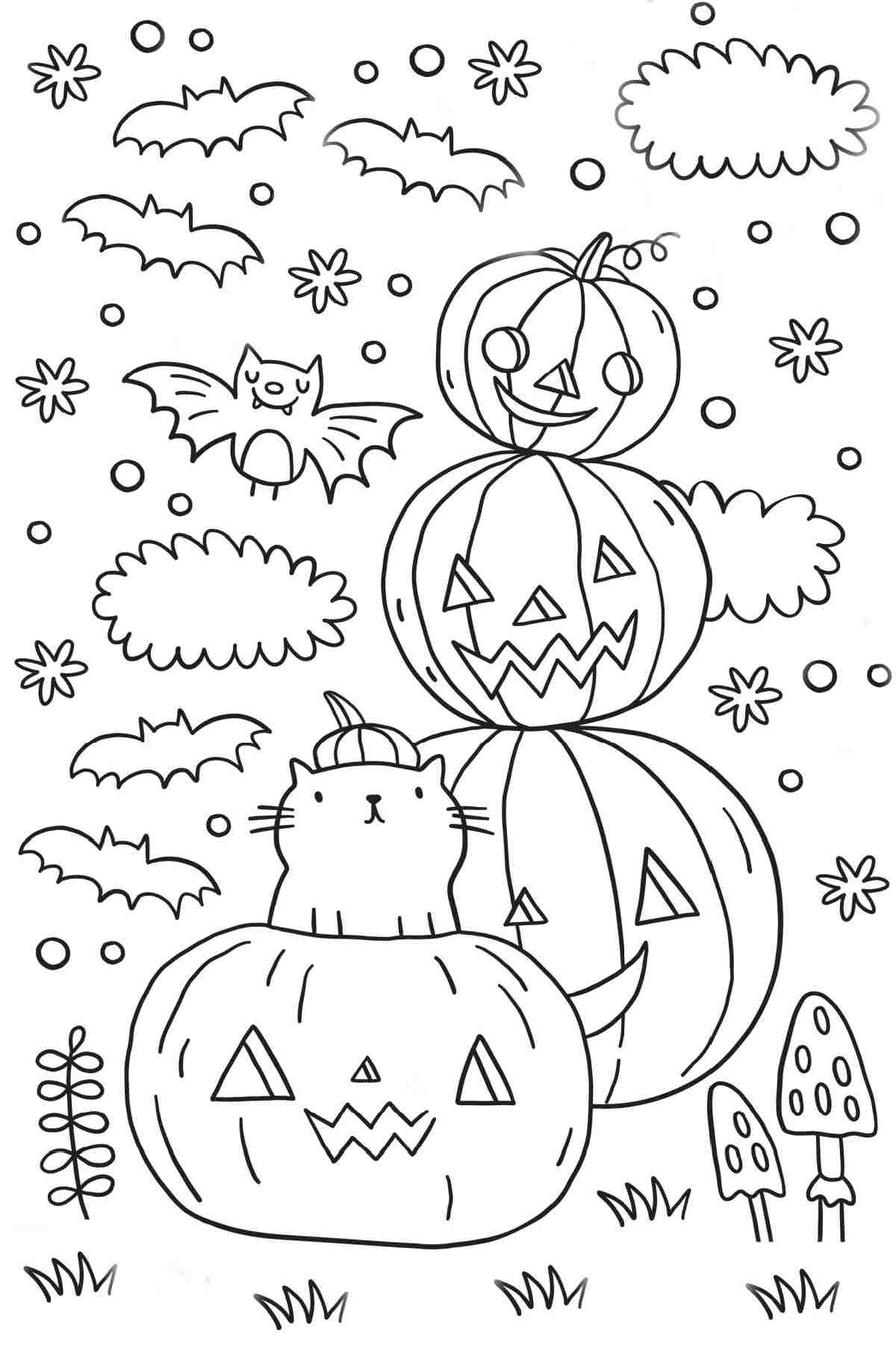 180+ Bat Coloring Page Ideas 9