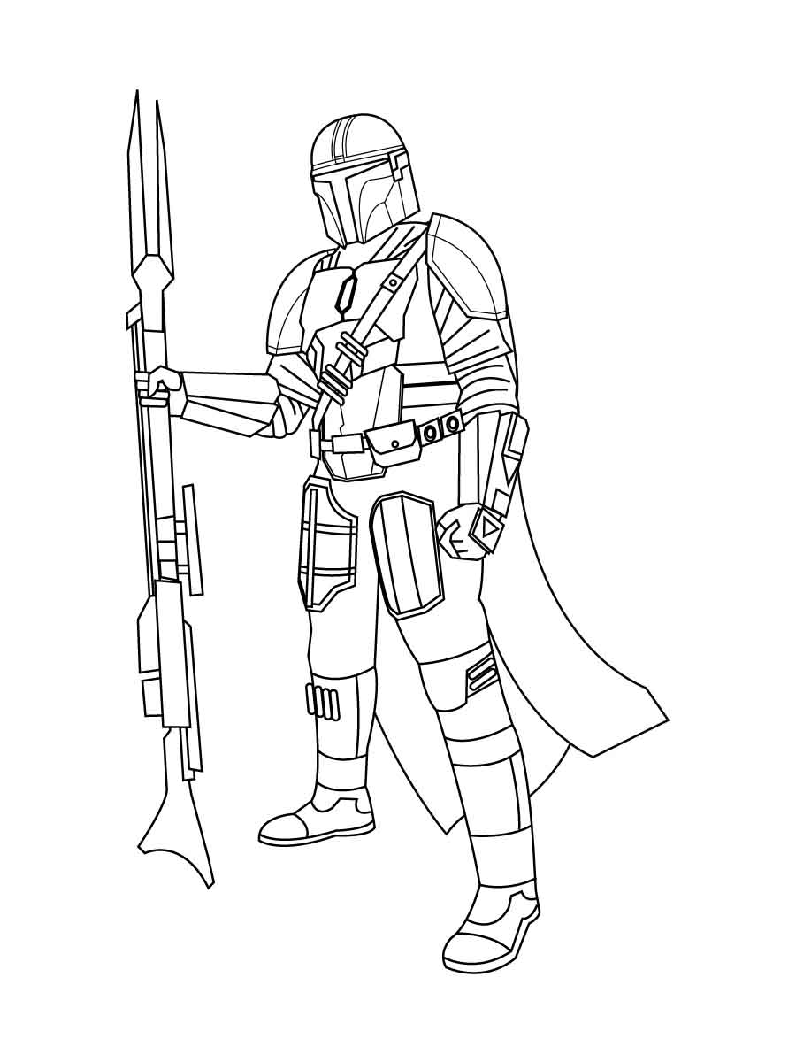 180+ Mandalorian Coloring Pages: Star Wars Coloring Fun 102