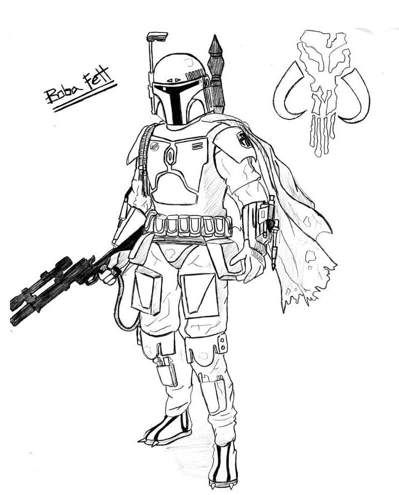 180+ Mandalorian Coloring Pages: Star Wars Coloring Fun 104