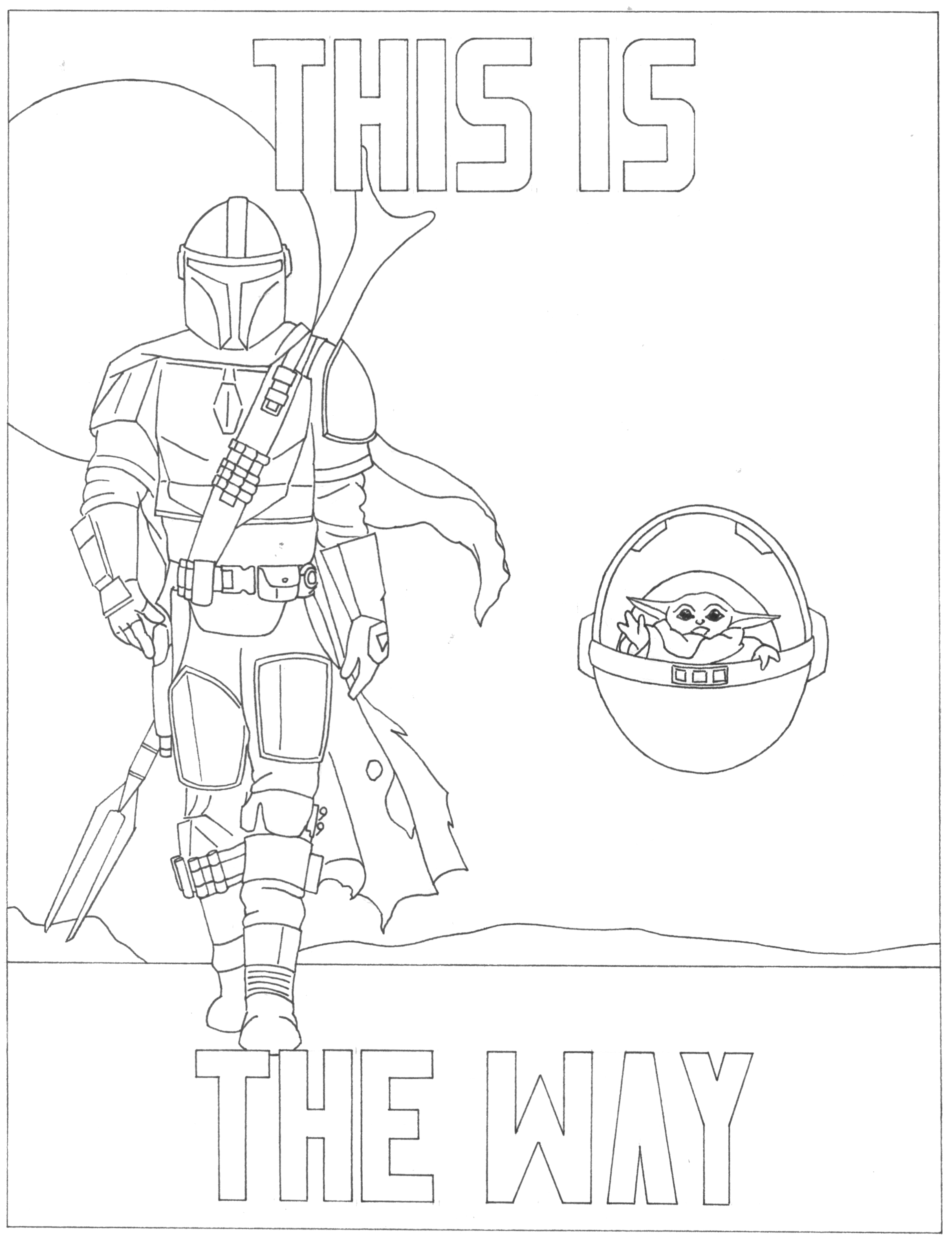 180+ Mandalorian Coloring Pages: Star Wars Coloring Fun 15