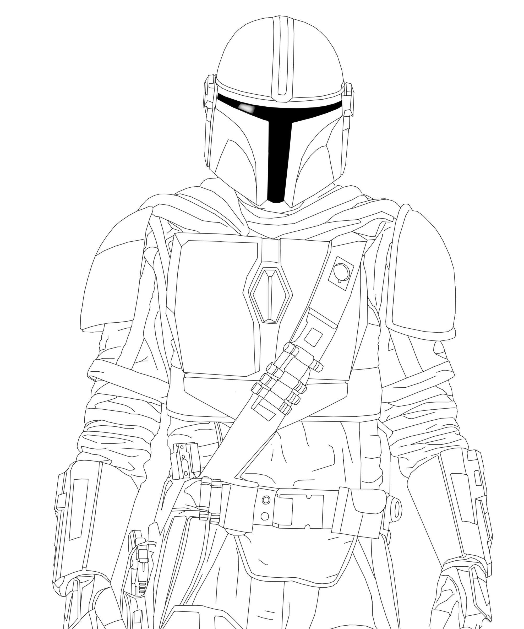 180+ Mandalorian Coloring Pages: Star Wars Coloring Fun 150