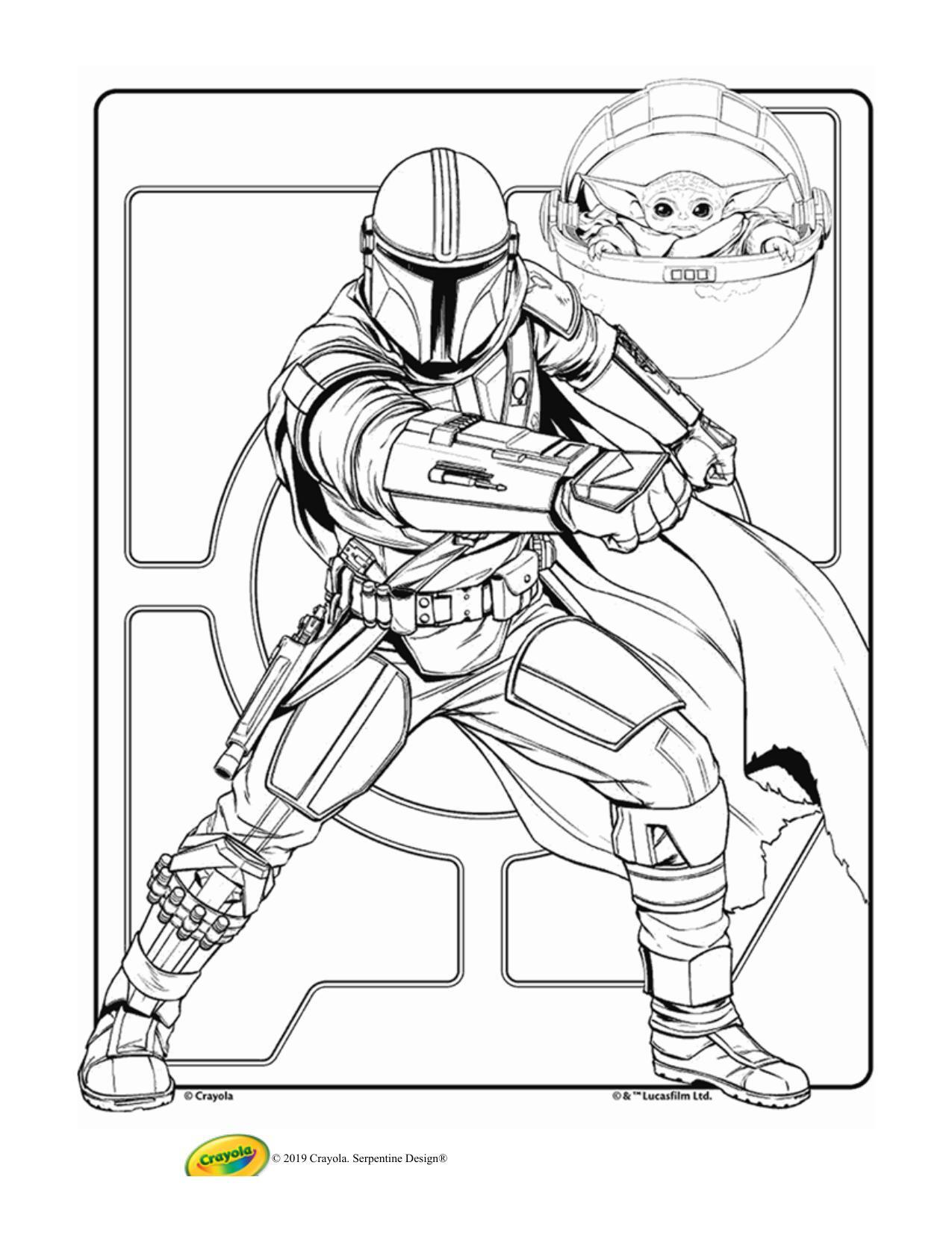 180+ Mandalorian Coloring Pages: Star Wars Coloring Fun 16