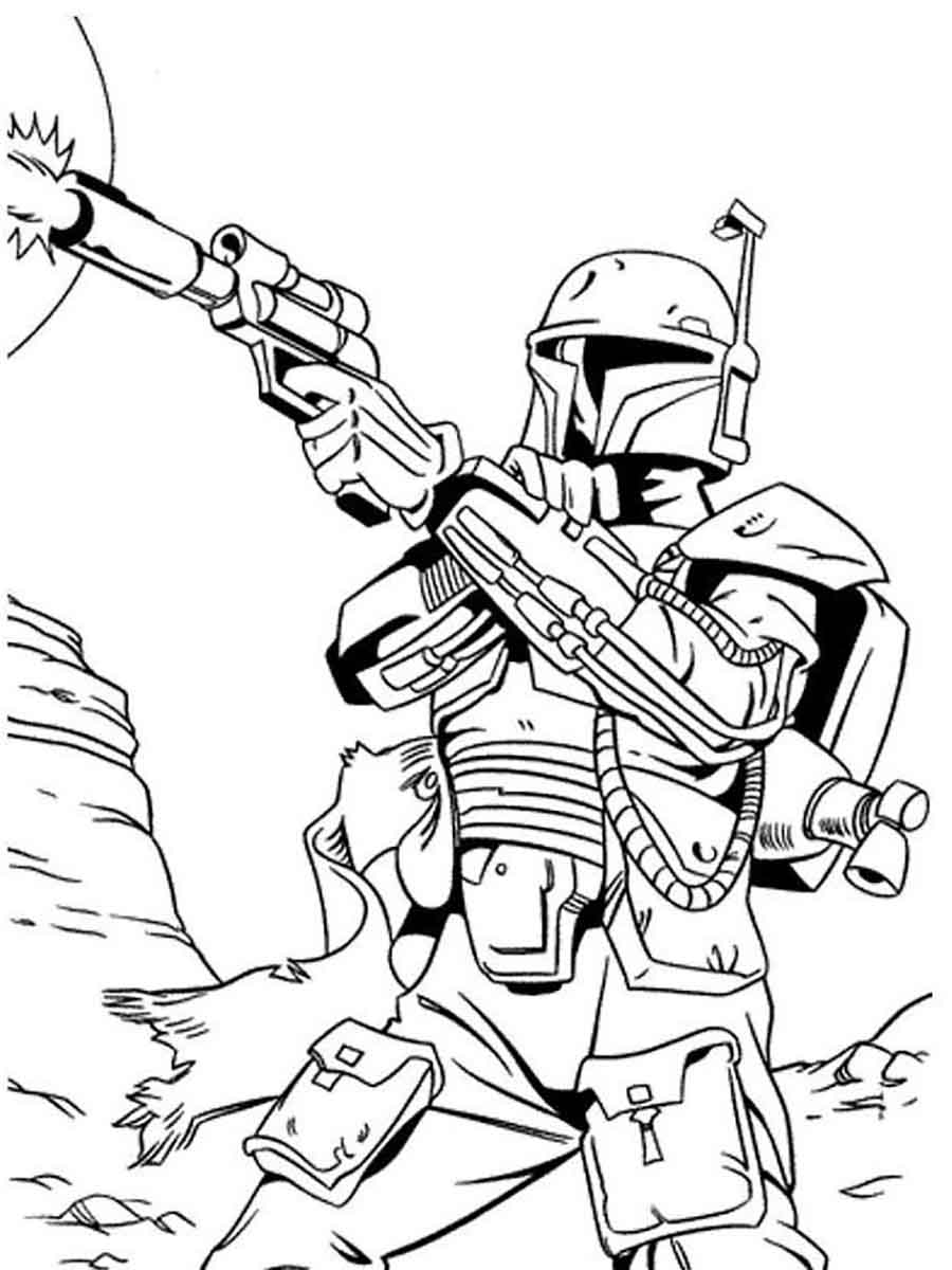 180+ Mandalorian Coloring Pages: Star Wars Coloring Fun 31