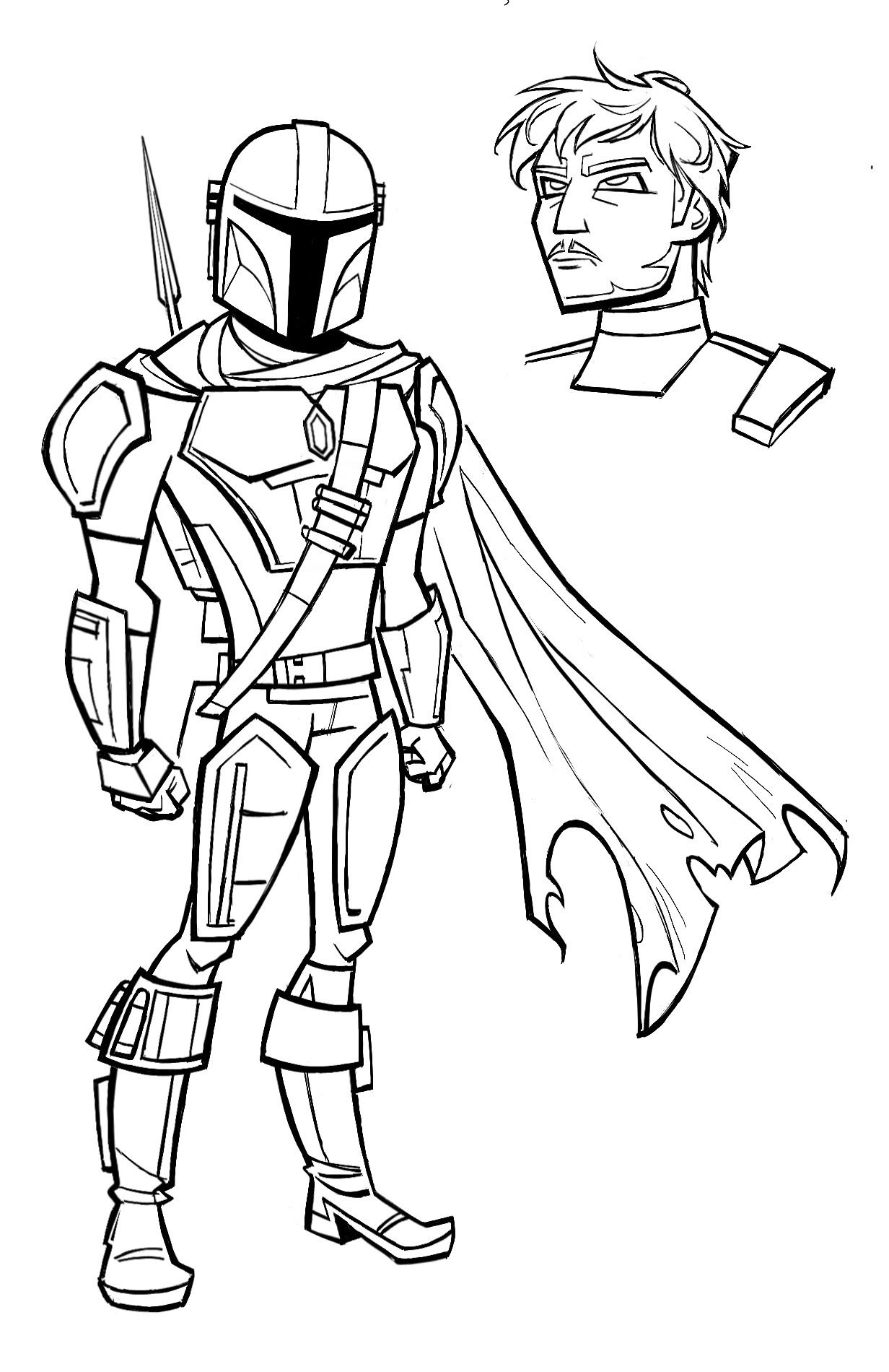 180+ Mandalorian Coloring Pages: Star Wars Coloring Fun 33