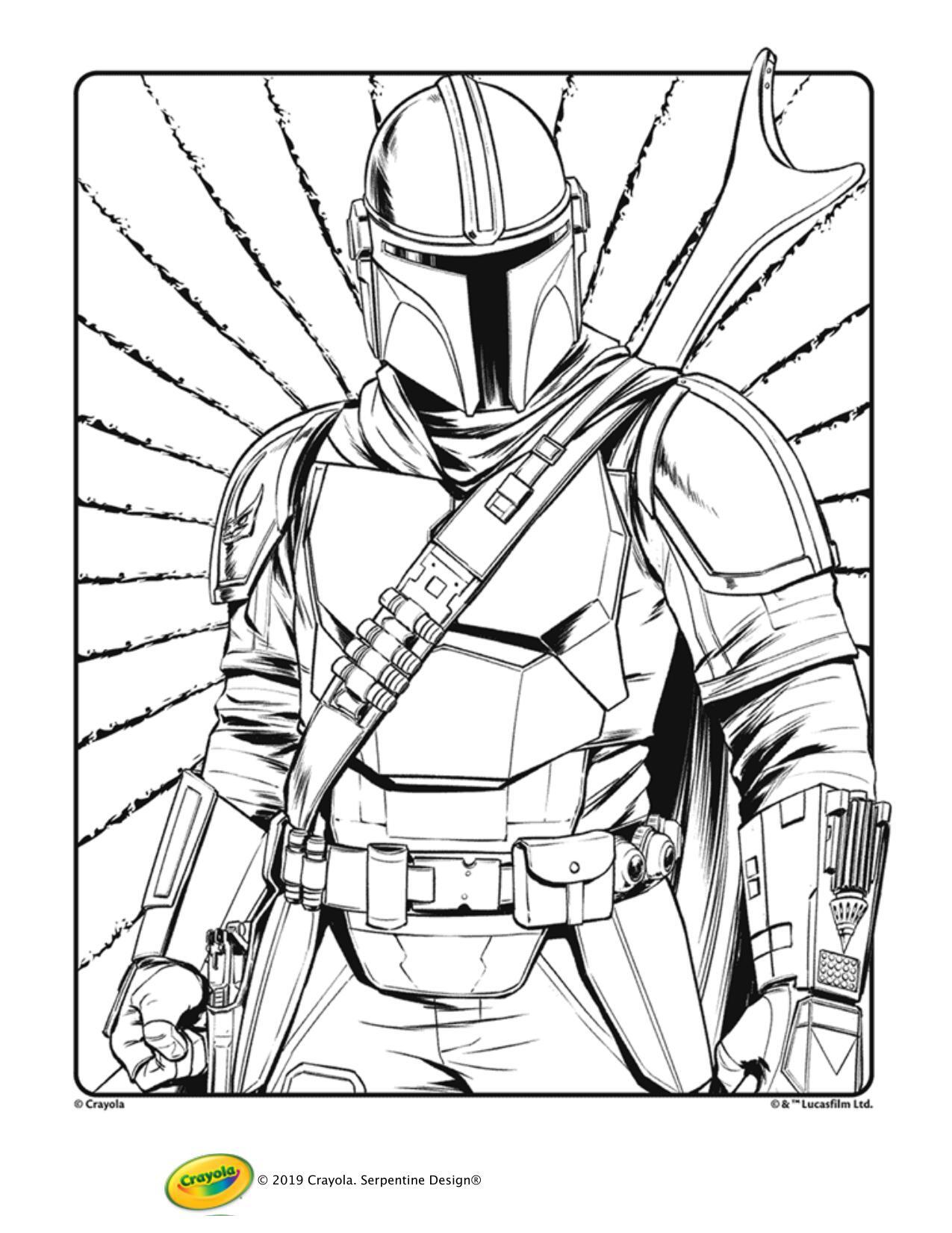 180+ Mandalorian Coloring Pages: Star Wars Coloring Fun 35