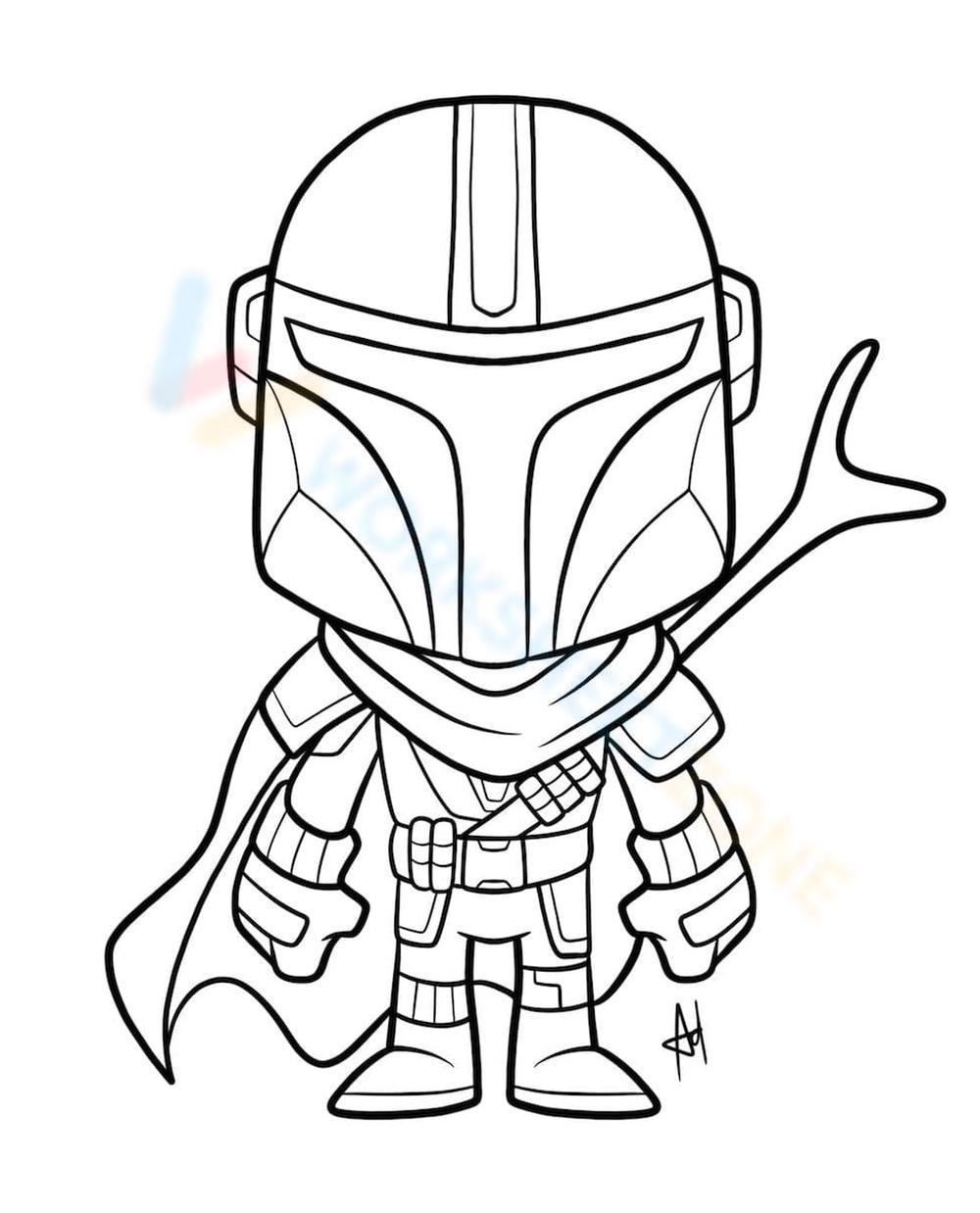 180+ Mandalorian Coloring Pages: Star Wars Coloring Fun 4