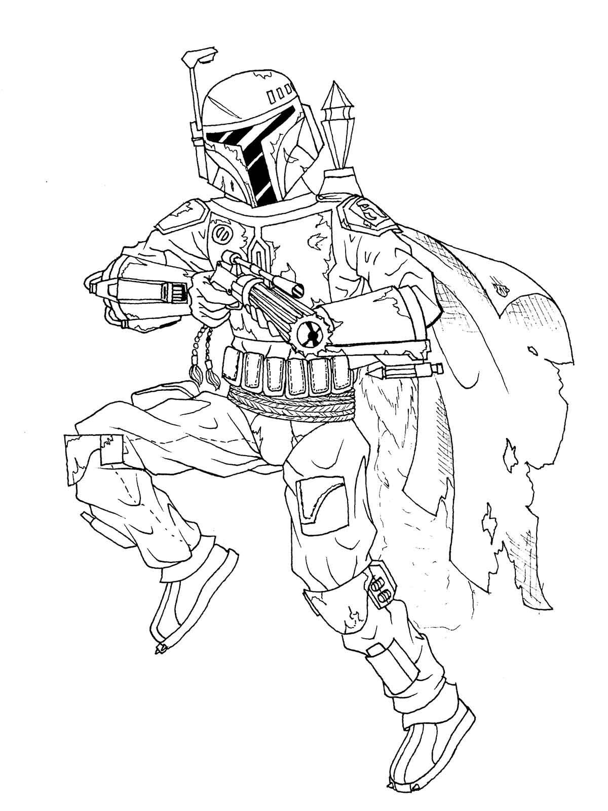 180+ Mandalorian Coloring Pages: Star Wars Coloring Fun 51