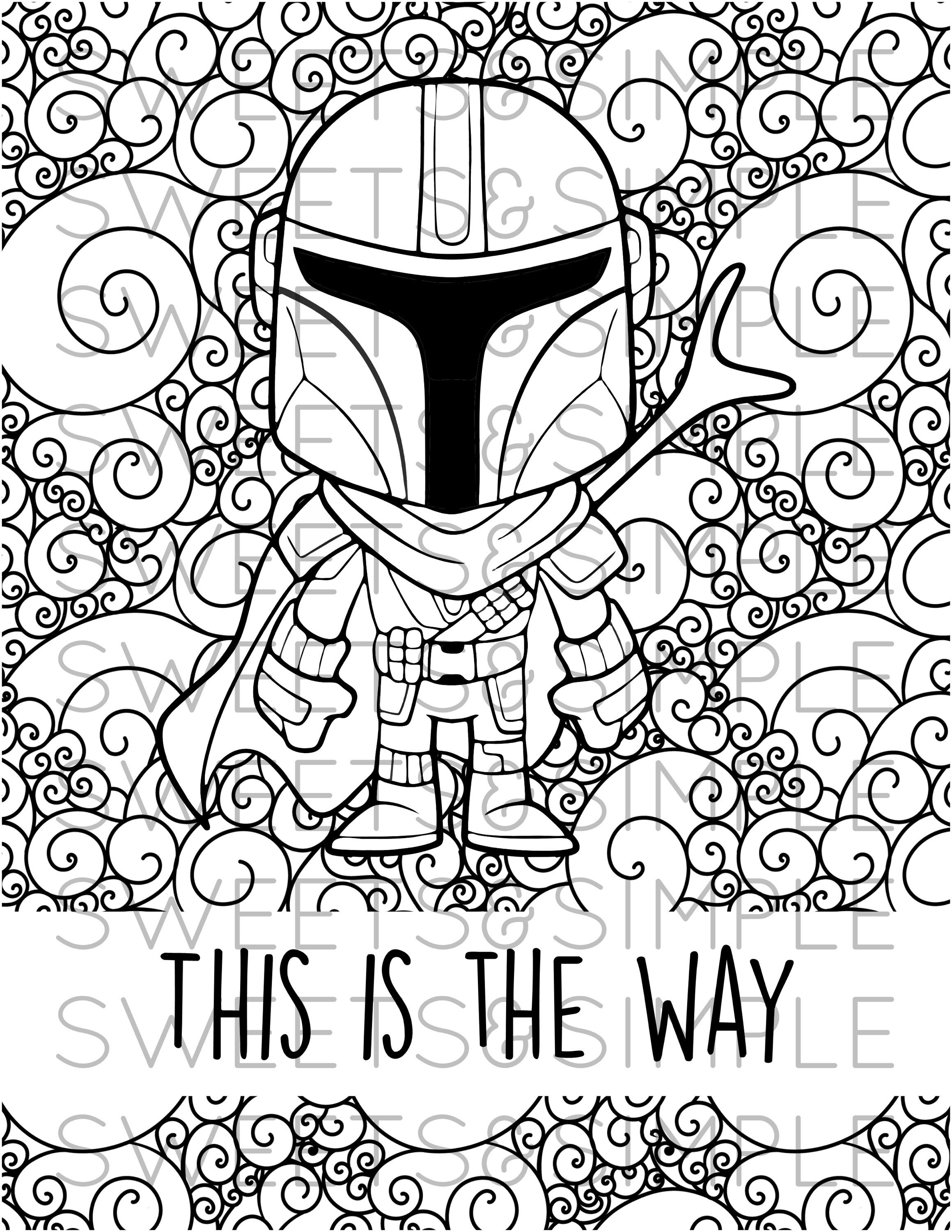 180+ Mandalorian Coloring Pages: Star Wars Coloring Fun 53