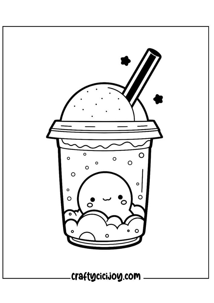 180+ Slushie Coloring Pages Printable 105