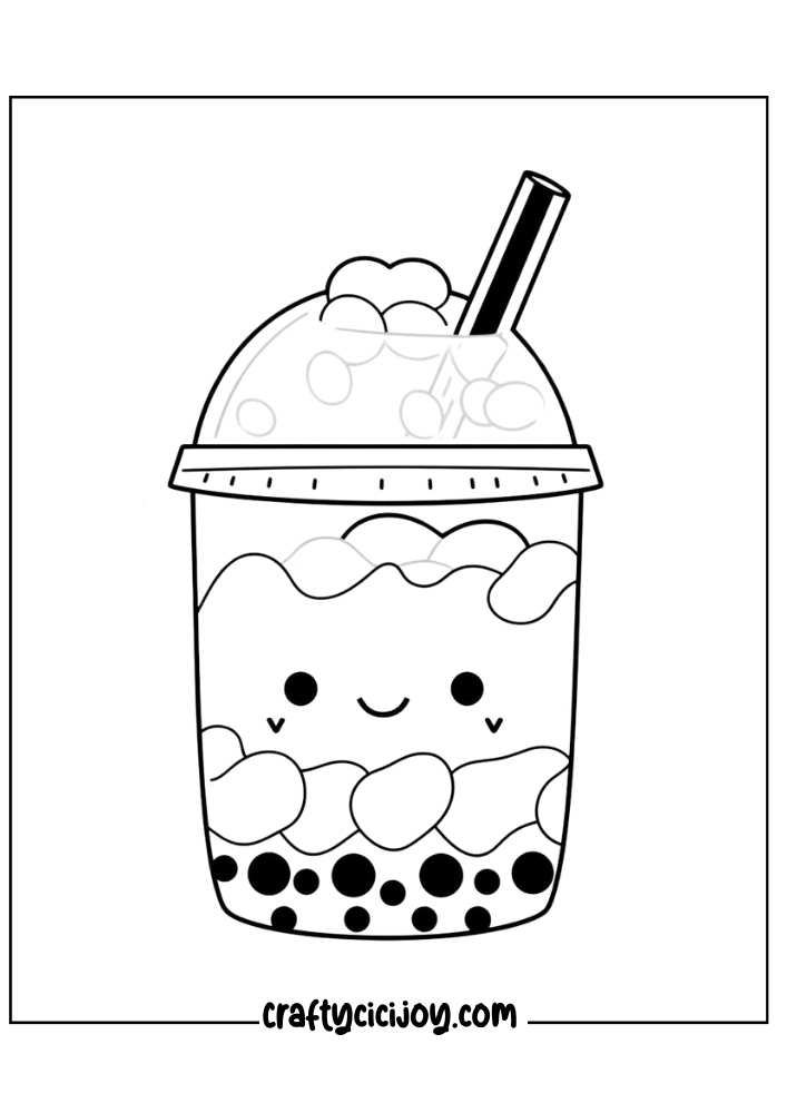 180+ Slushie Coloring Pages Printable 115