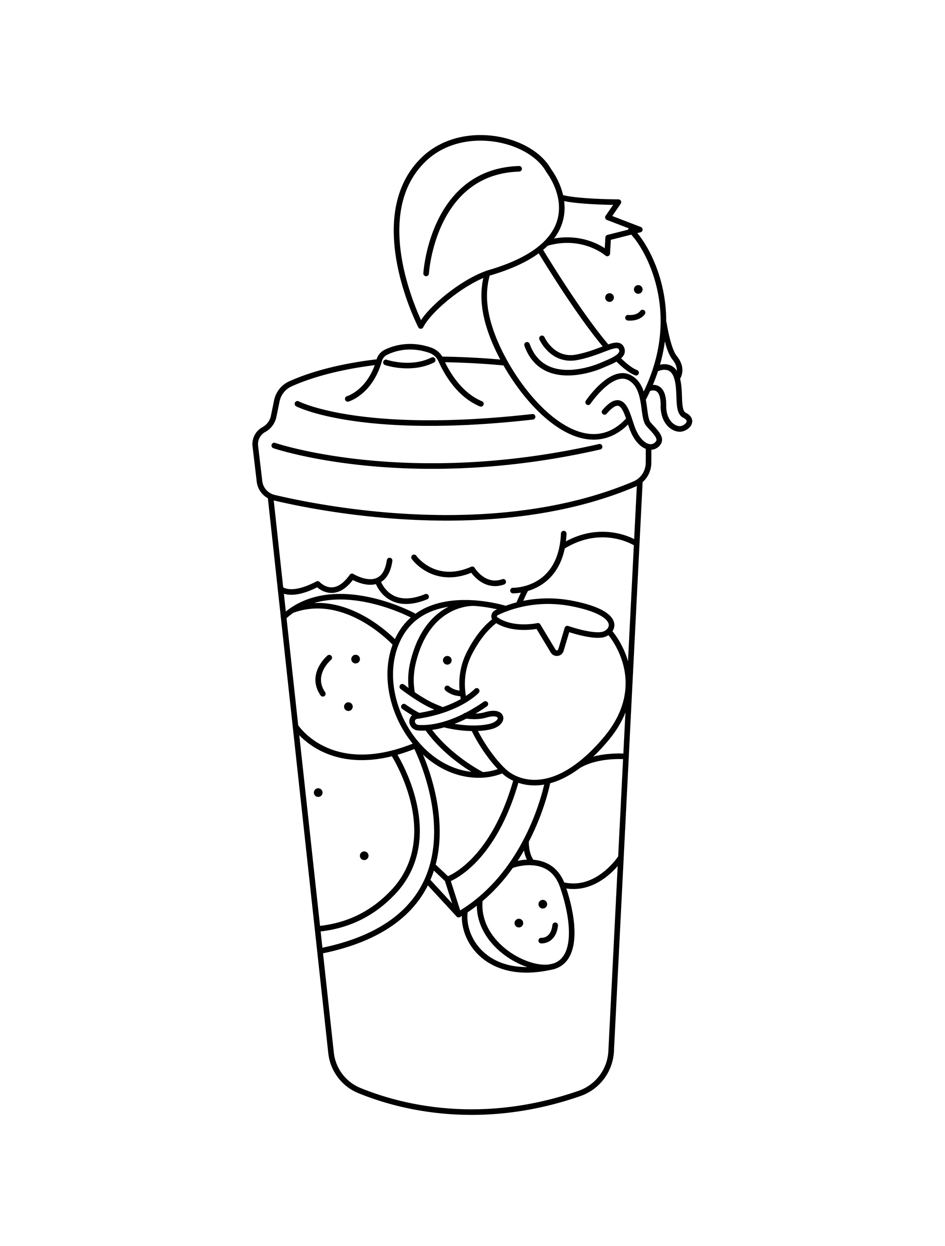 180+ Slushie Coloring Pages Printable 159