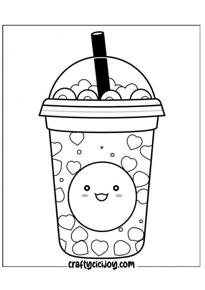 180+ Slushie Coloring Pages Printable 21