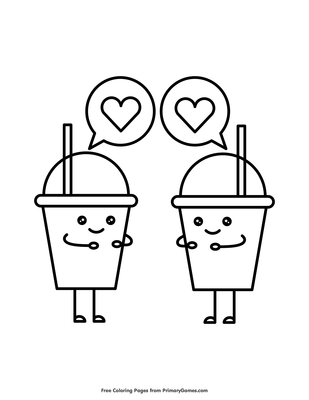 180+ Slushie Coloring Pages Printable 4