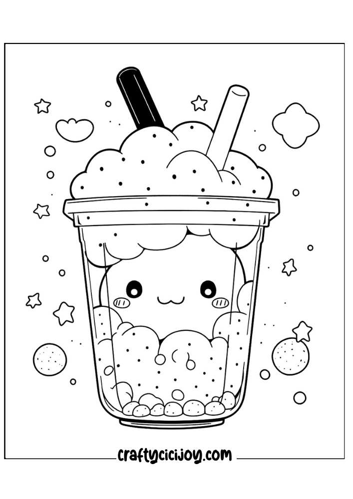 180+ Slushie Coloring Pages Printable 77