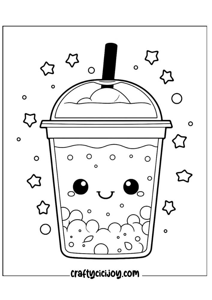 180+ Slushie Coloring Pages Printable 87