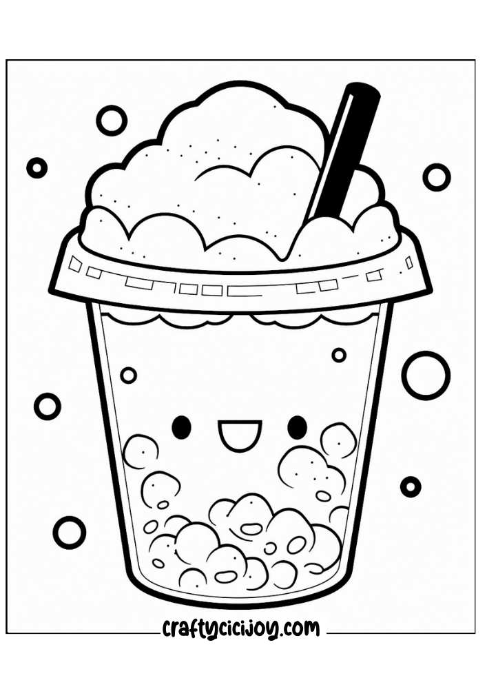 180+ Slushie Coloring Pages Printable 92