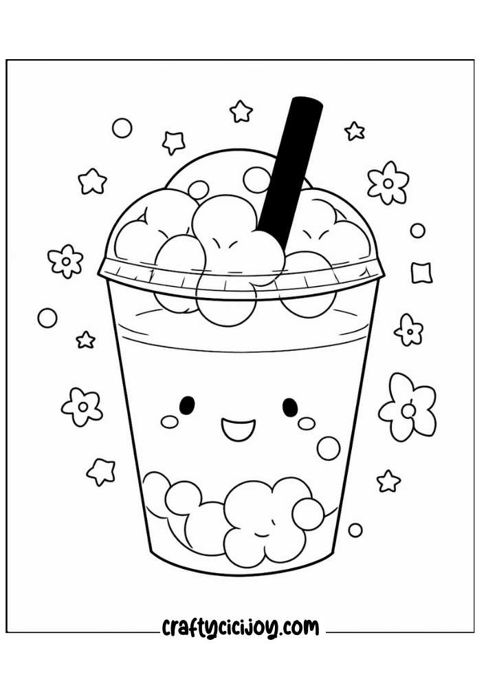 180+ Slushie Coloring Pages Printable 97