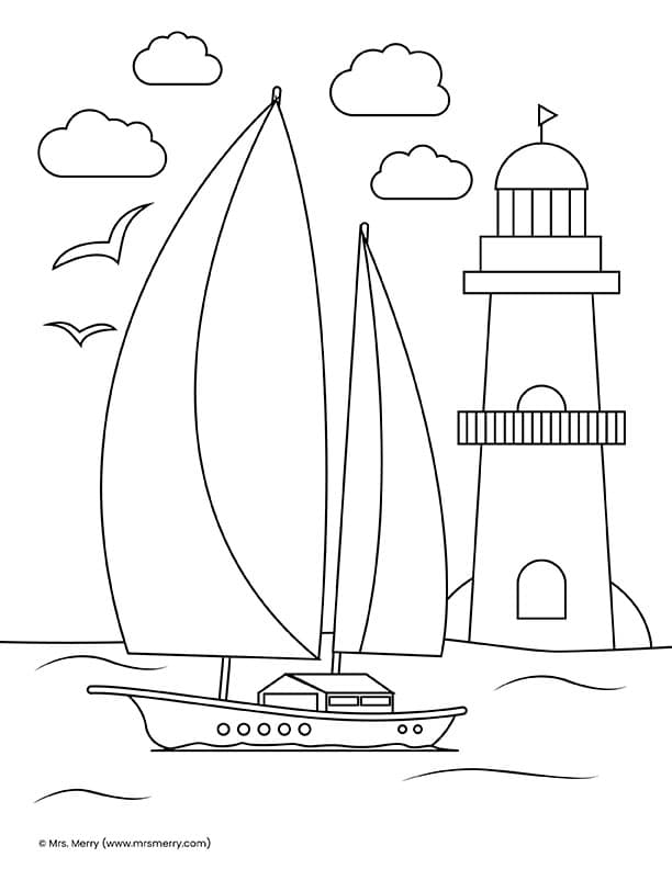 190 Sandcastle Coloring Pages Free Printable 102