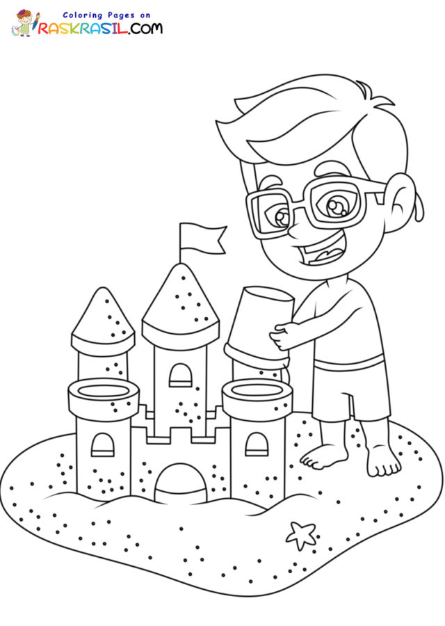 190 Sandcastle Coloring Pages Free Printable 127