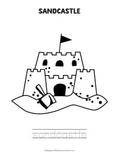 190 Sandcastle Coloring Pages Free Printable 13