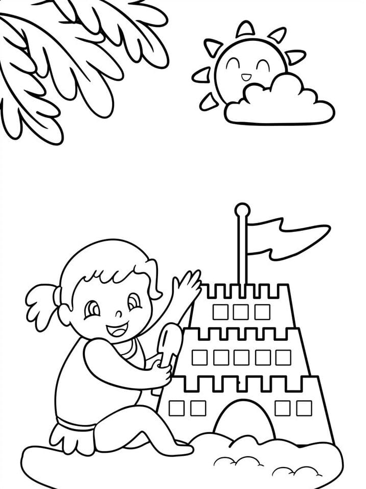 190 Sandcastle Coloring Pages Free Printable 138