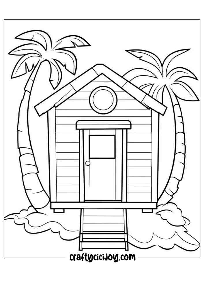 190 Sandcastle Coloring Pages Free Printable 145