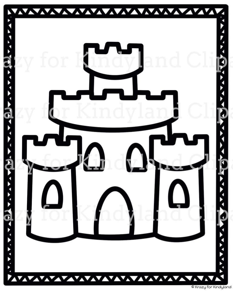 190 Sandcastle Coloring Pages Free Printable 149