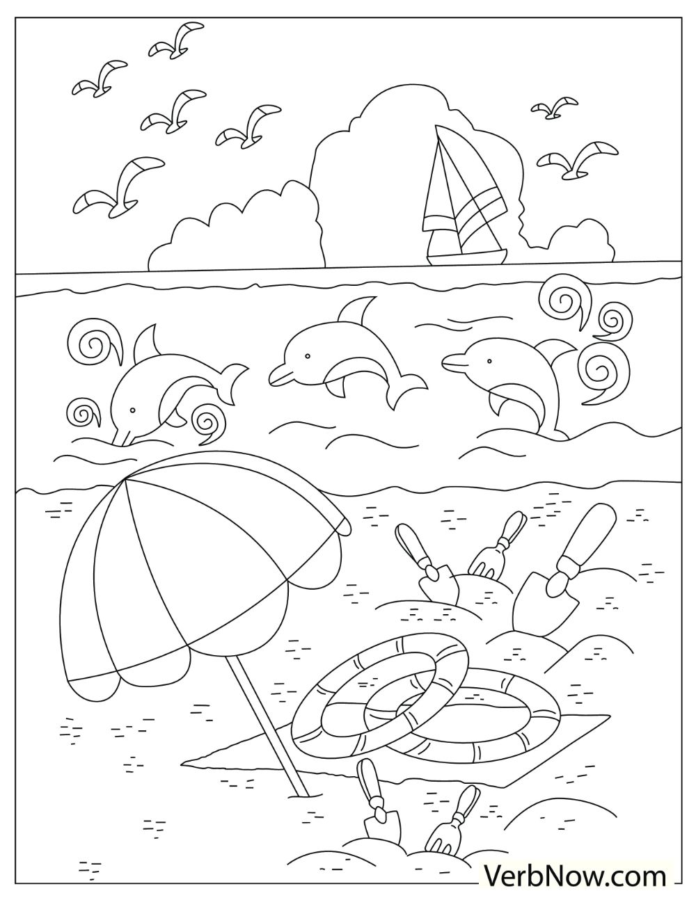 190 Sandcastle Coloring Pages Free Printable 167