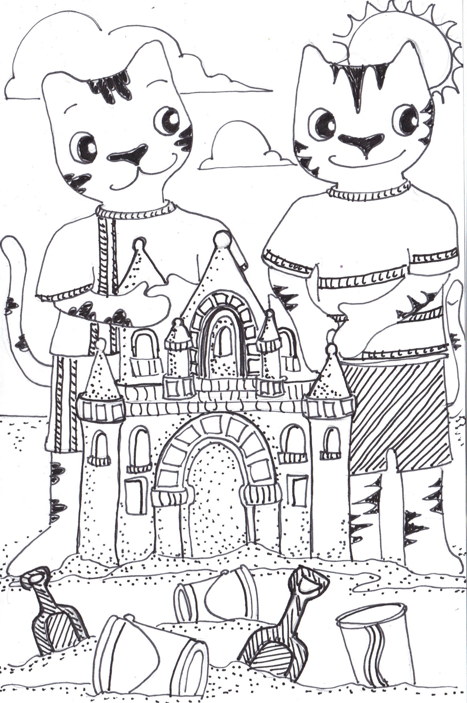 190 Sandcastle Coloring Pages Free Printable 181