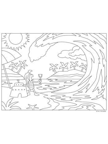 190 Sandcastle Coloring Pages Free Printable 34